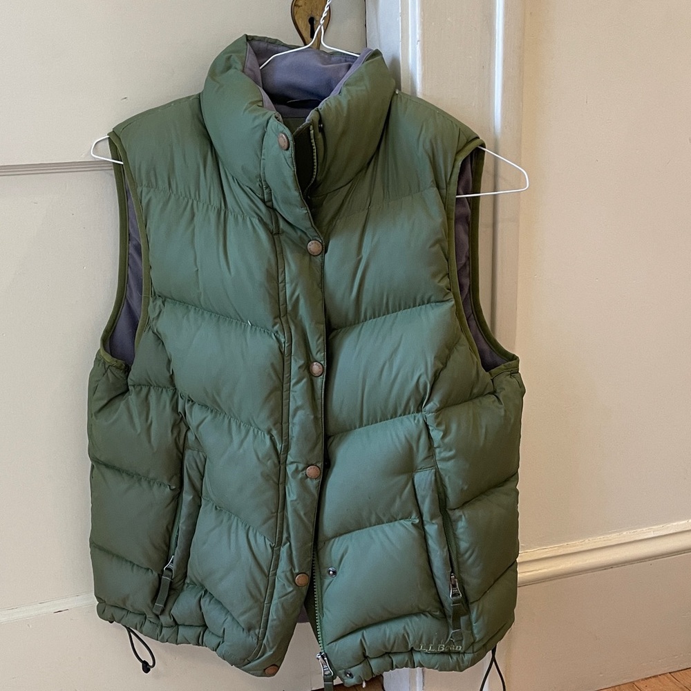 L.L. Bean Olive Green Puffer Vest